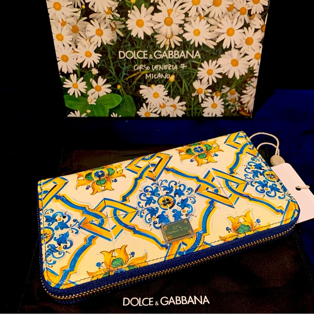 Dolce & Gabbana Majolica Large Wallet New